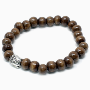 Brown Beads & Buddah Bangle