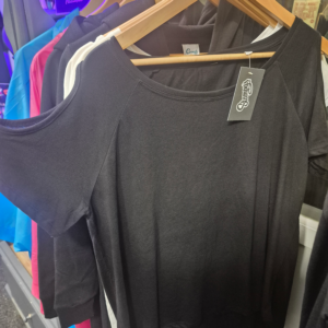 Black No Shoulder T-shirt