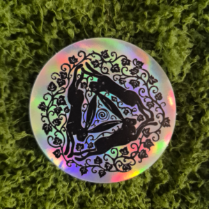Three Hares Sticker- Holographic