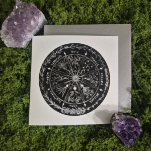 Linocut Card- Wheel Of The Year