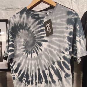 Black/Grey Tie Dye Swirl T-Shirt